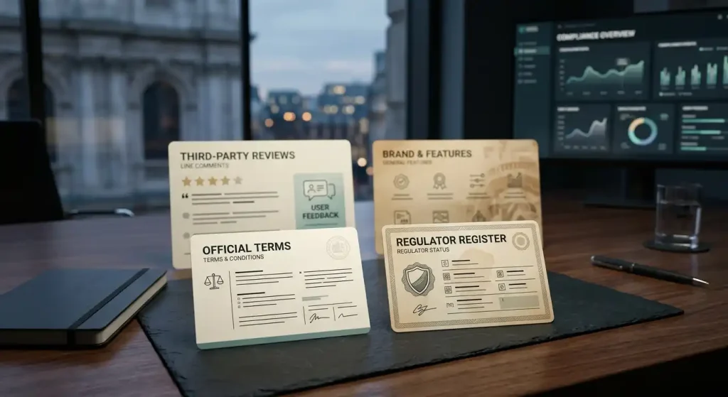 Conceptual evidence hierarchy for checking whether Lucki Casino is available in the UK